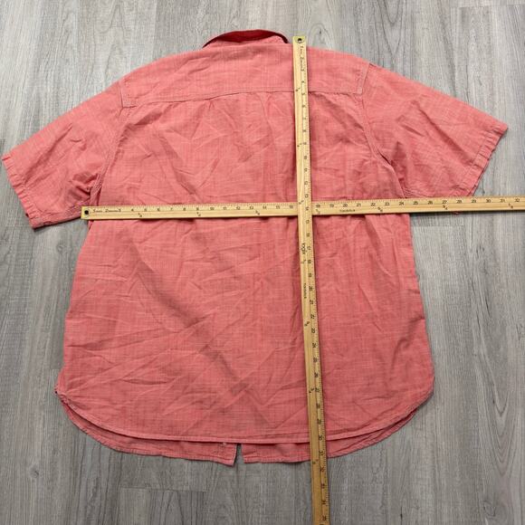 Pendleton Berkeley Short Sleeve Button Shirt Men's 2XL Coral Red Camp Casual - Picture 6 of 7